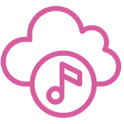 icon music streaming pink icon